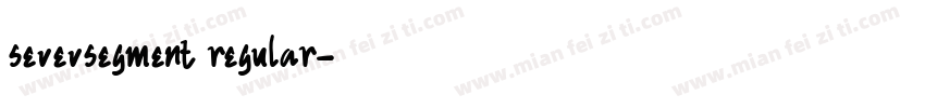 sevevsegment regular字体转换